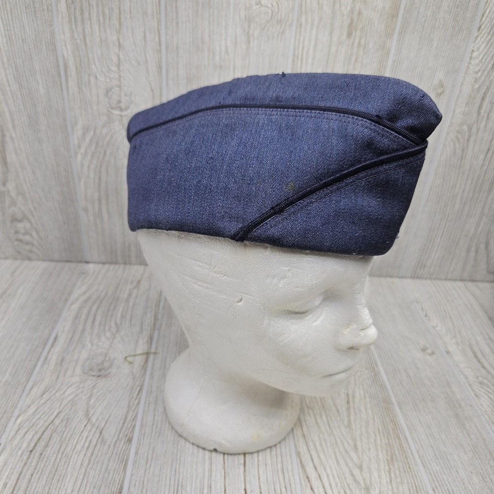 Vintage‎ Flight Ace USAF Enlisted Flight Cap Blue All Wool Military